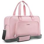 Bagsmart Weekender Bag for Women, Travel Duffle Bag Carry on Bag Overnight Bags for Women Work Bag Fit 15.6 inch Laptop, Pink, 27L