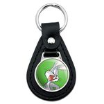 Black Leather Looney Tunes Bugs Bunny Keychain