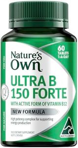 Nature's Own Ultra B 150 Forte Tablets 60 - Vitamin B w/ Activated Vitamin B12 - Supports Energy Production, Cognitive, & Nervous System Function - Relieves Fatigue - Supports Metabolism of Nutrients