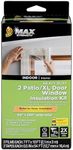 Duck MAX Strength Window Insulation Kit, Winter Window Seal Kit Fits Patio Doors & Large Windows, Heavy Duty Indoor Shrink Film Insulator, Window Tape Included, 84" x 120", Clear, 2 Pack