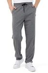 COMEOR Men's Cotton Jogging Pants - Long Men's Sweatpants - Men's Jogger Training Trousers, Relaxing Track Suit Bottom (Dark Grey, 4XL)