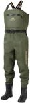 BASSDASH Men’s PVC Chest Wader Ripstop High Strength Boot Foot Waders for Fly Fishing Hunting FW13
