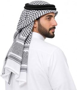 HOMELEX Keffiyeh Arab Head Scarf for Men Shemagh Turban