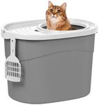 IRIS USA Cat Litter Box, Large Top 