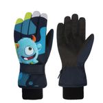 FAYHIJUN Waterproof Kids Gloves Winter Cold Weather Mittens thermal Snow Cycling Ski Glove Age1-13 for Boys Girls Kid Boy toddler Girl Children Outdoor Sport (Navy, S（Age4-6）)