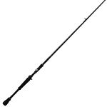 Quantum Smoke S3 Series Casting Rod, 7-Foot 2-Piece HSX64 High Modulus Graphite Fishing Pole with a Split-Grip EVA Handle, Kigan Aluminum Oxide Guides, Medium Power, X-Fast-Action