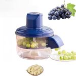 JINGRUIAI Automatic Electric Peeler Machine for Garlic, Grapes, Tomatoes - 3-in-1 Rechargeable Peeler with Safety Lock Blade, Effortlessly Peel Fruits in 10 Seconds (Easy Clean & Portable)