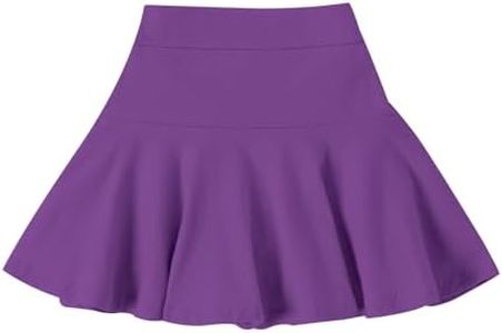 Neutocd Toddler Baby Girls Skirts Skorts Elastic Girl Pleated Skirts Kid Casual Stretch Waist Skater Skort Built in Shorts Violet