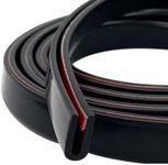 Rubber Edge Trim Black, U Channel R