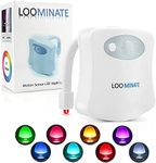 The Loominate Toilet Bowl Night Light Gadget Upgraded Premium LED Motion Sensor - 8 Colours & Colour Changing - Fits All Toilets - Easy Installation