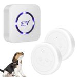 Dog Door Bell Wireless Doggie doorbells for Potty Training with Warterproof Touch Button Dog Bells Included Receiver + Transmitter (1 Receiver + 2 Transmitter)