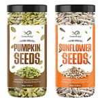 GreenFinity Organic Sunflower & Pumpkin Seeds Combo for Healthy heart, Restful sleep, Boosted energy and Weight management - 300g