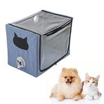 Pet Atomization Box Collapsible Pet Atomization Cage Hands Free Portable Atomizationfor Cat Dog Pets, Wide Application Oxygen Tent for Dogs Pets 61x40x46cm/24.0x15.7x18.1in