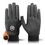 Winter Golf Gloves Men Left Hand Right with Ball Marker Grip Performance 1 Pair, Cold Weather Windproof Waterproof Size Large (Black, Large)