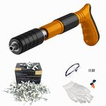 3 Speed Steel Mini Manual Nail Gun Adjustable with 100 Round Nails