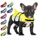 ALAGIRLS Dog Life Jacket Reflective High Flotation Pet Life Vest, Adjustable Ripstop Dog Lifesaver Pet Life Preserver for Swimming, Boating, Surfing for Small Medium Dogs, Upgraded-Yellow M