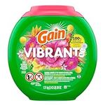 Gain Super Sized Flings Laundry Detergent Pacs, Vibrant, 3-in-1 Detergent Pacs with Febreze and Oxi, 25 Count