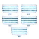 WildCard India 5 Pack Mop Pads Replacement for Black + Decker Steam Mop FSM1610/ FSM1630 Washable Mopping Pad Accessories