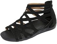 luoluoluo Womens Sandals Platform Sandal Gladiator Ladies Shoes Open Toe Summer Low Wedge Sandals Beach Traveling Roman Sandals Casual Wear Lightweight Sandals Walking Sandals for Outdoor Sport