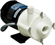 Little Giant 2-MDQX-SC 115-Volt, 1/30 HP, 640 GPH Non-Submersible Magnetic Drive Free Flow Aquarium Circulation Pump, 6-Ft. Cord, Black/White, 580507