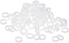 MECCANIXITY Silicone Rubber Bands Rings 100Pcs Non-Slip 10mm Dia 1mm Thick 3mm Width for Wire Cord Cable Wrapping, Bundle