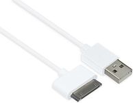 Kit Premium Apple 30-Pin Data and Charge Cable Compatible with iPhone 3/3G/3GS/4/4S, iPad 2/3, iPod Nano 5th Generation and iPod Touch 4th Generation - White