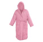 Sapphire Collection Men's and Ladies Unisex 100% Egyptian Cotton Terry Towelling Hooded Shawl Collar Bathrobe Spa Gym Bath Towel Robe Size Small/Medium (Pink)