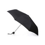 Small Portable Compact Black Umbrella with Manual Folding Mechanism