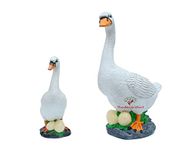 The Decorshed Pack of 2 Duck with Goose for & Garden decoration Garden statues white duck for garden Animal for garden