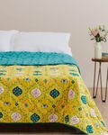 Urban Space Double Bed AC Blanket, 120 GSM Microfiber 3 Layered Quilt, Soft Reversible Printed AC Blanket Double Bed for All Season, Dohar Double Bed (Japan - 220cm x 240cm)