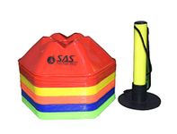 SAS Sports Agility Training Hexa Saucer Cone (Set of 25) for Football Soccer Field Marking Speed Coordination