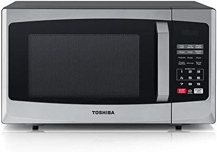 Toshiba 800w 23L Microwave Oven with Digital Display, Auto Defrost, One-Touch Express Cook, 6 Pre-Programmed Auto Cook Settings, and Easy Clean - Stainless Steel - ML-EM23P(SS)