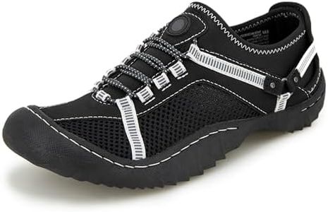 JBU by Jambu Women's Tahoe Water Ready Sneaker, Black/White, 8