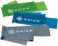 Gaiam Restore Strength and Flexibility Resistance Band Kit Set - 3 Levels of Resistance - Strength Training Workout Bands for Stretching Muscles - Versatile Exercise Tool - Light, Medium, and Heavy