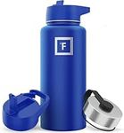 IRON °FLASK Sports Water Bottle - 32 Oz 3 Lids (Straw Lid), Leak Proof - Stainless Steel Gym & Sport Bottles for Men, Women & Kids - Double Walled, Insulated Thermos, Metal Canteen
