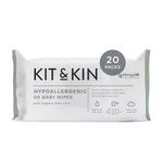 Kit & Kin Premium Baby Wipes, 1200 Wet Wipes (20 packs) | Plastic-Free & Super Soft | 99% Water | Hypoallergenic & Dermatologist Approved | No Perfumes | New & Improved Formula