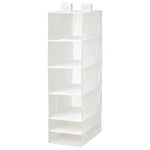 Ikea SKUBB Storage with 6 compartments, White, 0.35x0.45x1.25 m (13 ¾x17 ¾x49 ¼) with TSS Cotton Balls (5 Pieces)