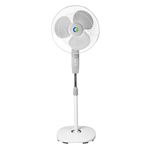 CG Flyair Pedestal Fan | 400mm (40CM) | Smooth Oscillation stand fan | 3 Speed setting | 100% Copper Motor with Wider Blades | Elegant design | Low Noise For Home | 2 Year Warranty | Cloud White