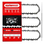 20 Inch Chainsaw Chain.325 Pitch, 050" Gauge, 80 Drive Links Fits Husqvarna 450, 455 Rancher,Craftsman Jonsered,Blade Replacement, Pre-Stretched and Low Kickback, Gray and More (3 Chains)