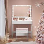 VASAGLE Vanity Desk with Power Outl