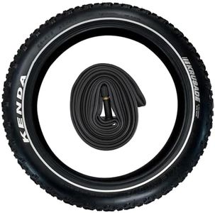 1-Pack 20" Kenda Krusade Fat Bike Tire (1) for City Mountain Folding Bikes, Robust Aramid Layer, Puncture Resistance, Inner Tube (1), 20"x4" Total of 2