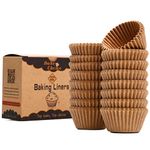 Bake Choice 400pcs Natural Mini Cupcake Liners for Baking, Cupcake Liner, Parchment Paper Muffin Liners for Mini Muffin Pan, Non Stick Muffin Liners for Party