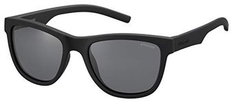 Polaroid Kids' PLD 8018/S Y2 YYV 47 Sunglasses, Black Rubber/Grey Pz