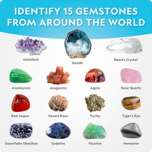 National Geographic Gemstone Dig Kit – Excavation Science Set for Kids
