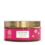 Forest Essentials Sea Salt Crystal Rose Body Polisher | Natural Ayurvedic Body Scrub for Skin Brightening | Exfoliates & Deeply Nourishes | Removes Tan | Lightly Scents