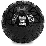 GoodLife Fitness Pro-Grip Weighted Medicine Ball - 10LB - Great for Home Exercise, Workouts, Balance Training, Easy Grip Textured Surface.