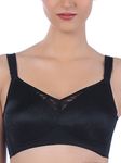 Triumph International Women's Synthetic Non-Padded Wirefree Molded, Full-Coverage Bra (100I526 04 F 36/80_Black_Black_36F)