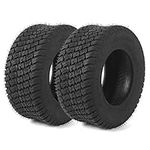 (2-Pack) 16x6.50-8 Tubeless Tires, Replacement Lawn Tractor Tubeless Tires with Deep Ribbed Treads, Rim Not Included