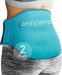 Comfytemp Back Ice Pack Wrap (2 Gel Packs), Reusable Ice Pack for Back, Lumbar, Microwave Heat Pads for Back Pain Relief, Hot Cold Pack for Sciatic Nerve, Herniated or Degenerative Disc, Tailbone Pain