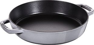 STAUB 40511-726-0 Cast Iron Frying Pan with Two Handles, Graphite Grey, 26 cm